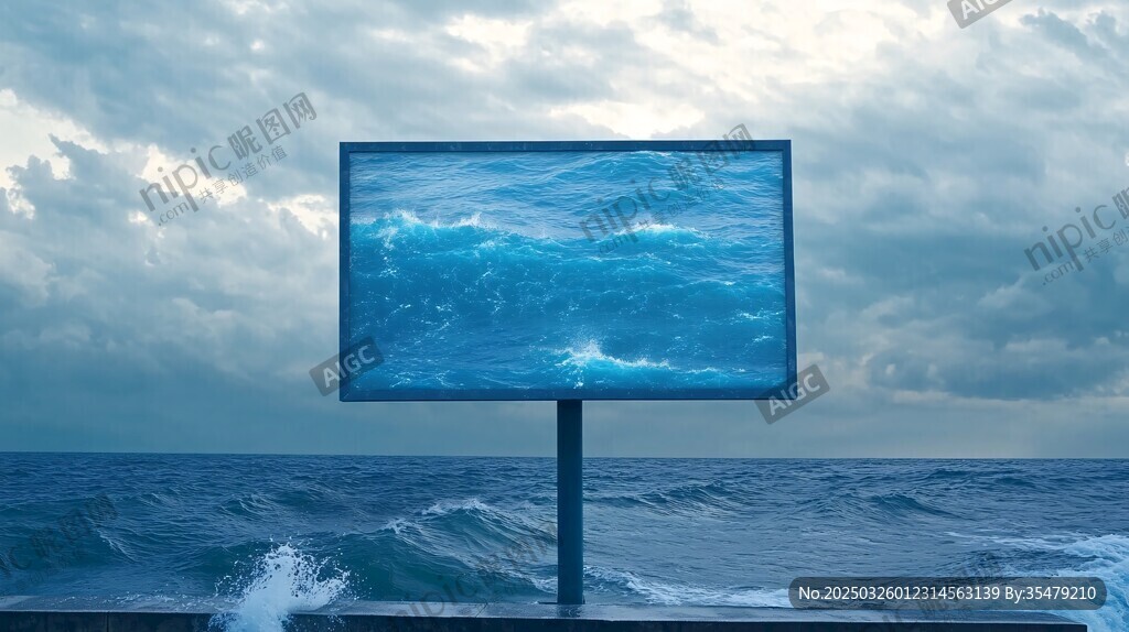 海天一色的屏幕景观