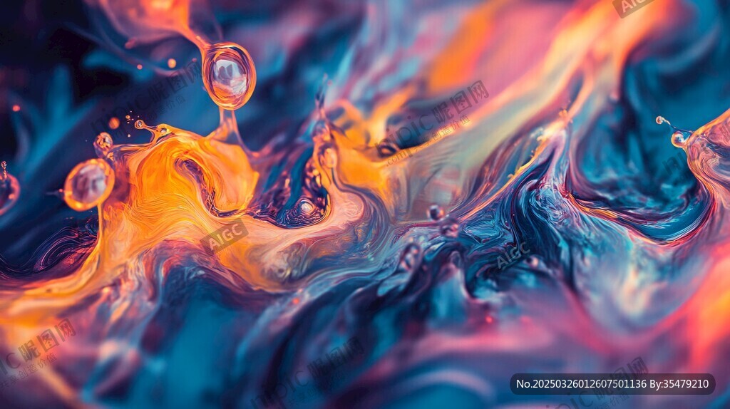 梦幻色彩流体艺术画面