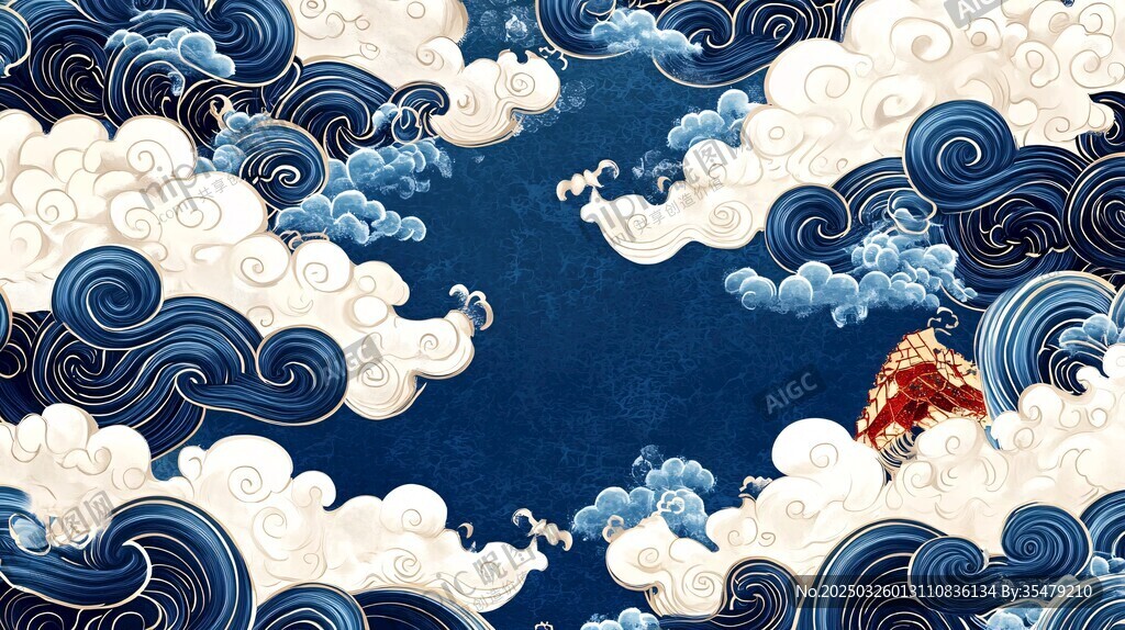 中式云海间的奇幻景致