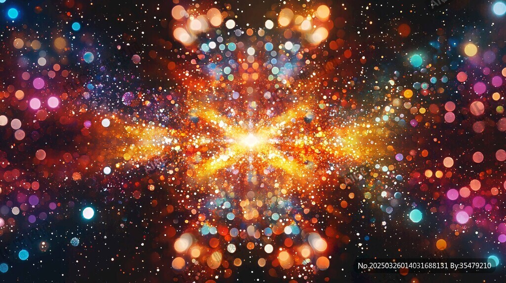 梦幻炫彩光斑背景特效