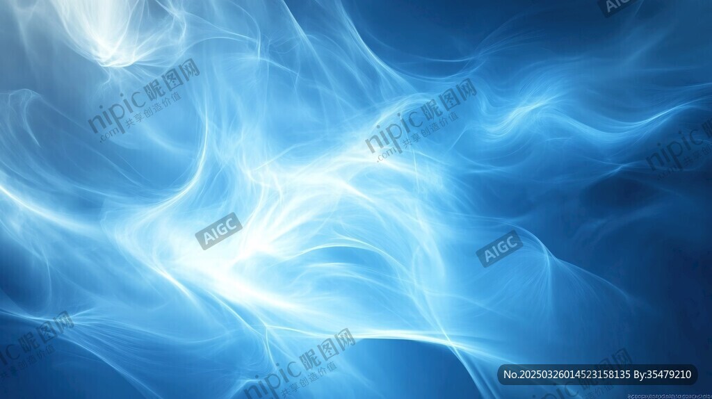 梦幻蓝色光影背景图