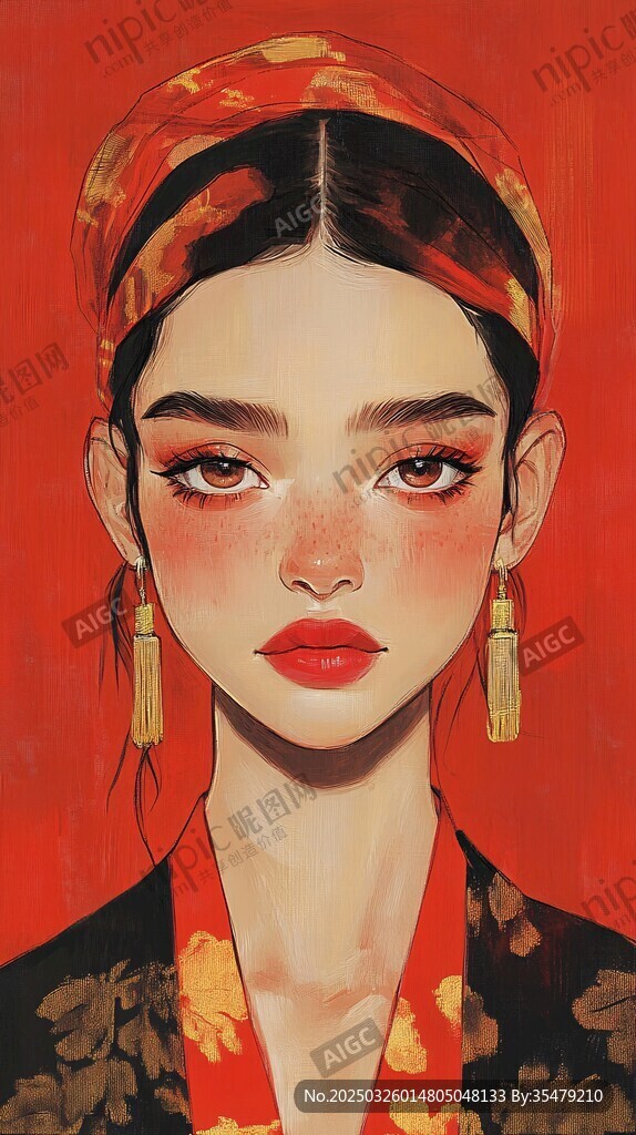复古风时尚女性头像