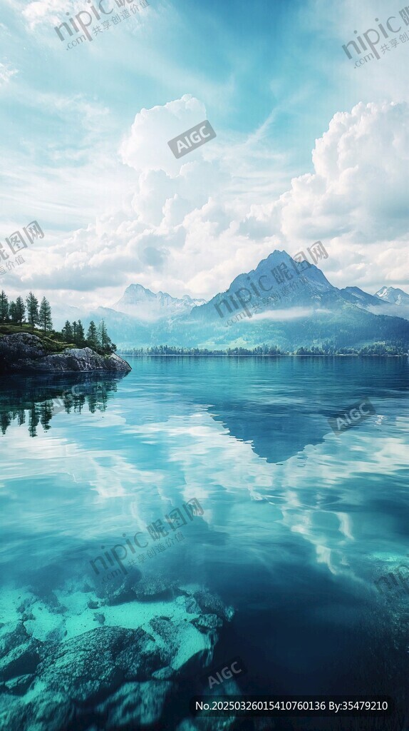 梦幻湖山美景