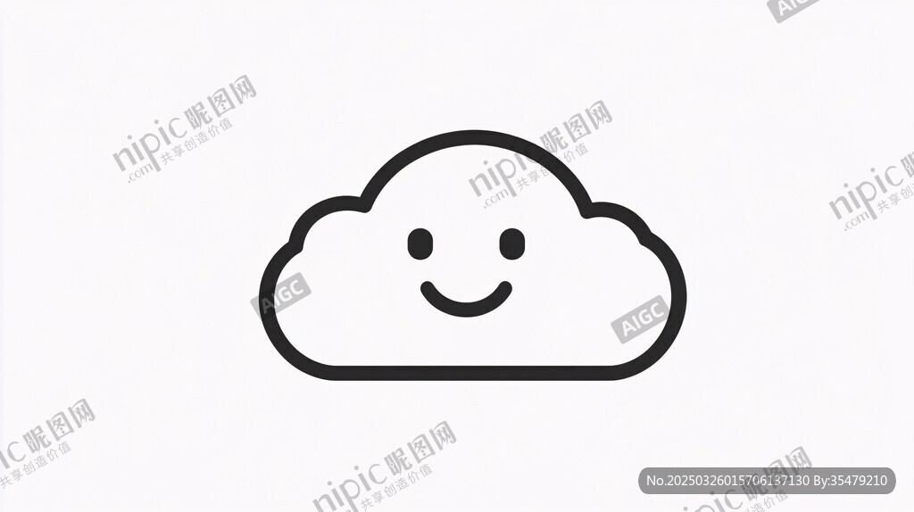 微笑云朵图标