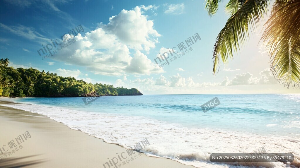 梦幻海滨美景 椰影婆娑