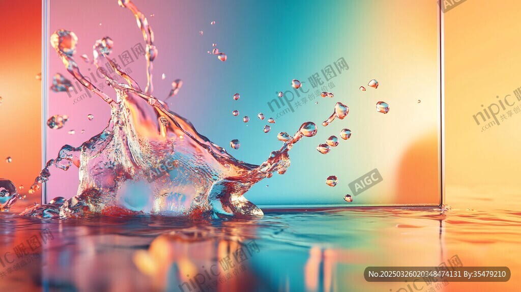水滴飞溅的绚丽瞬间