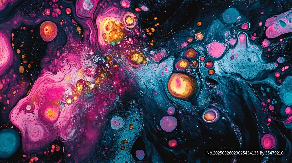 梦幻流体艺术抽象色彩画面