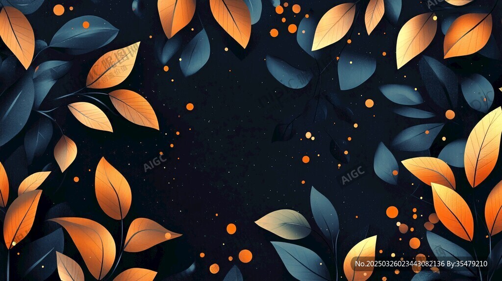 梦幻秋叶背景图