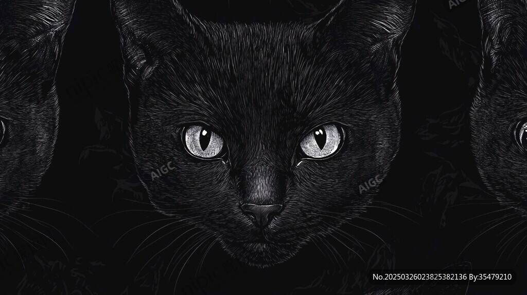 黑猫凝视 神秘目光的力量