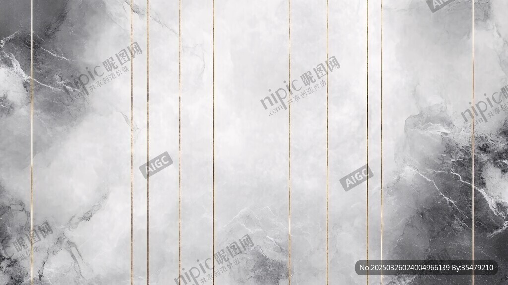 大理石纹配金色线条背景