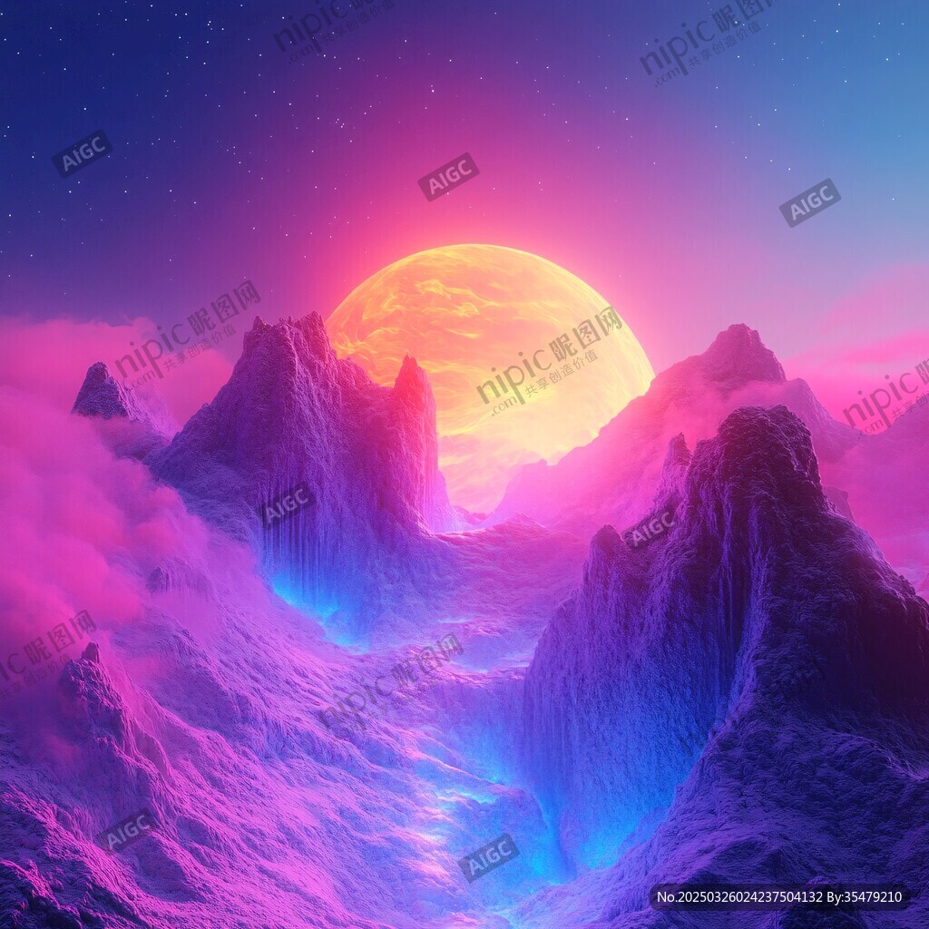 梦幻宇宙中的壮丽山峦