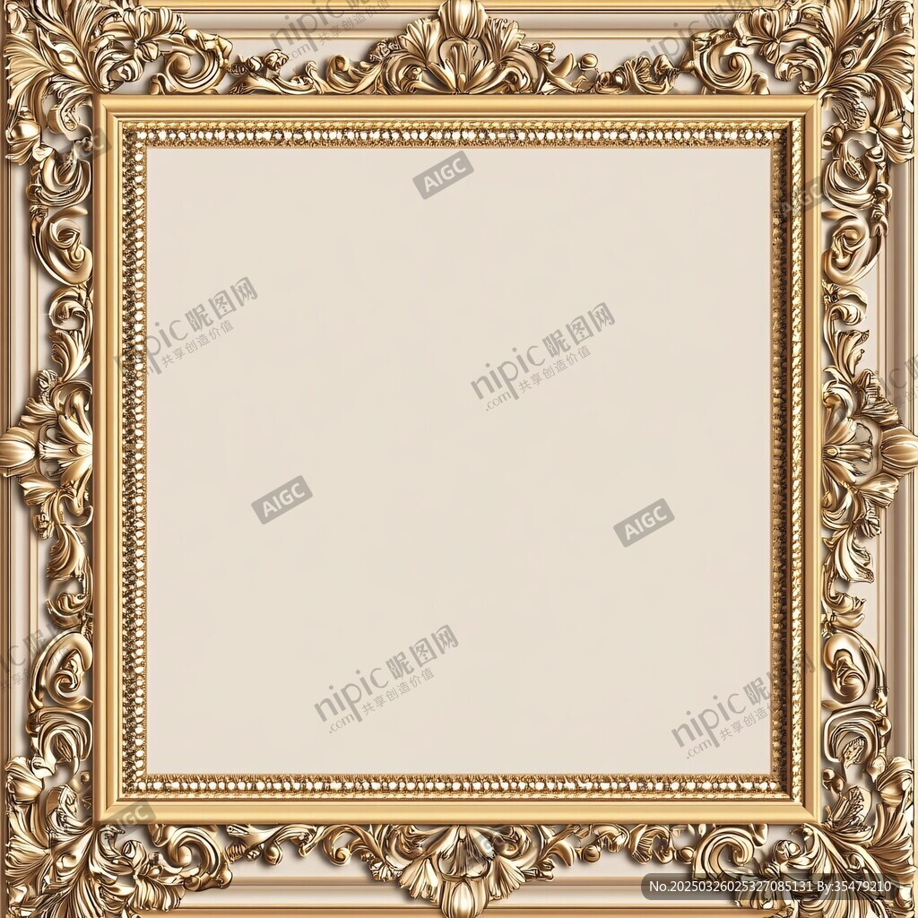 华丽金色复古装饰画框