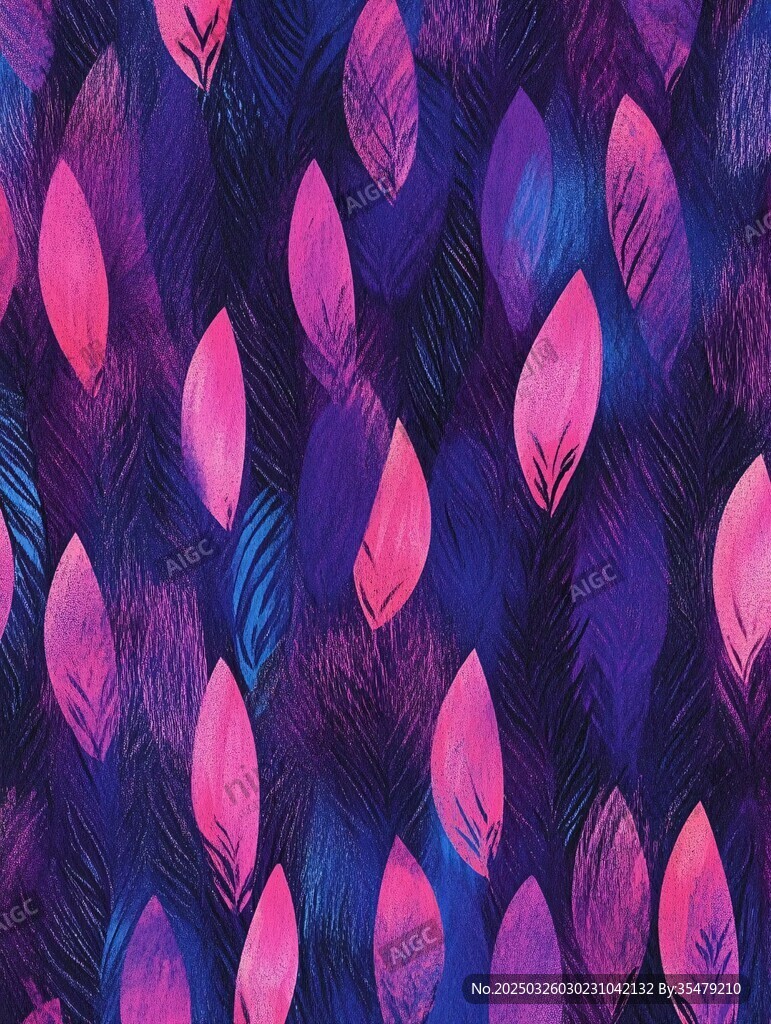 梦幻羽毛水彩图案纹理