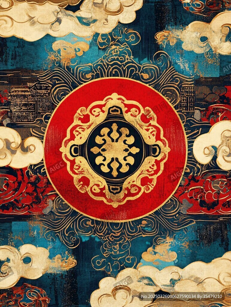 中式传统复古吉祥图案纹理