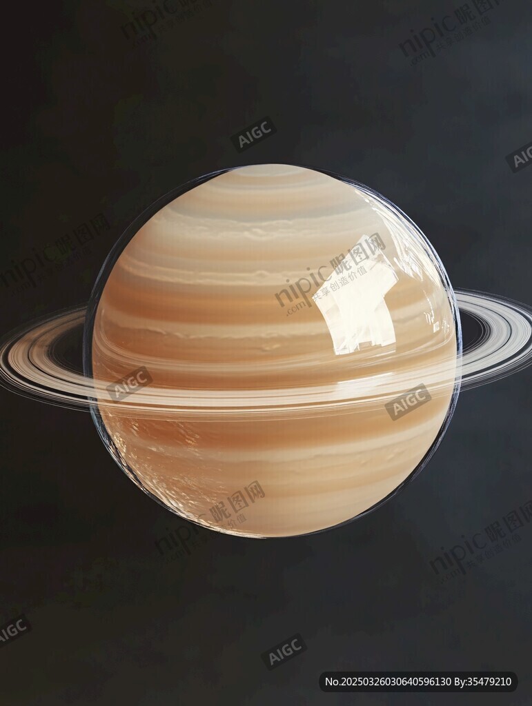 土星特写 绚丽环带与行星表面