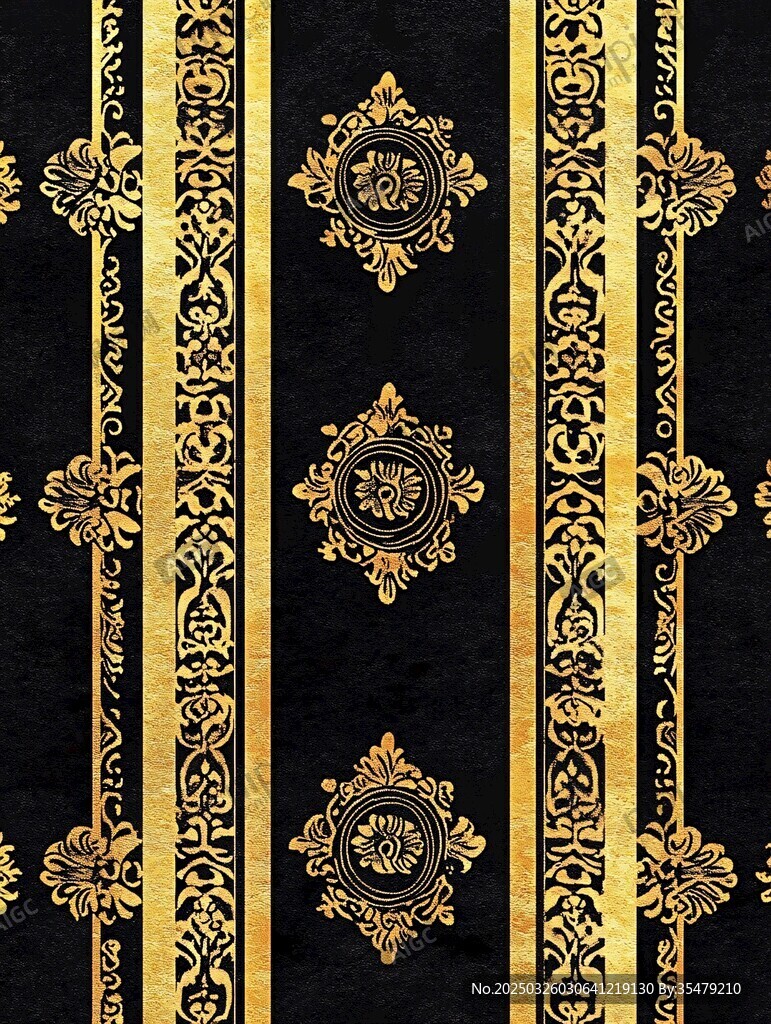 黑金古典花纹装饰图案