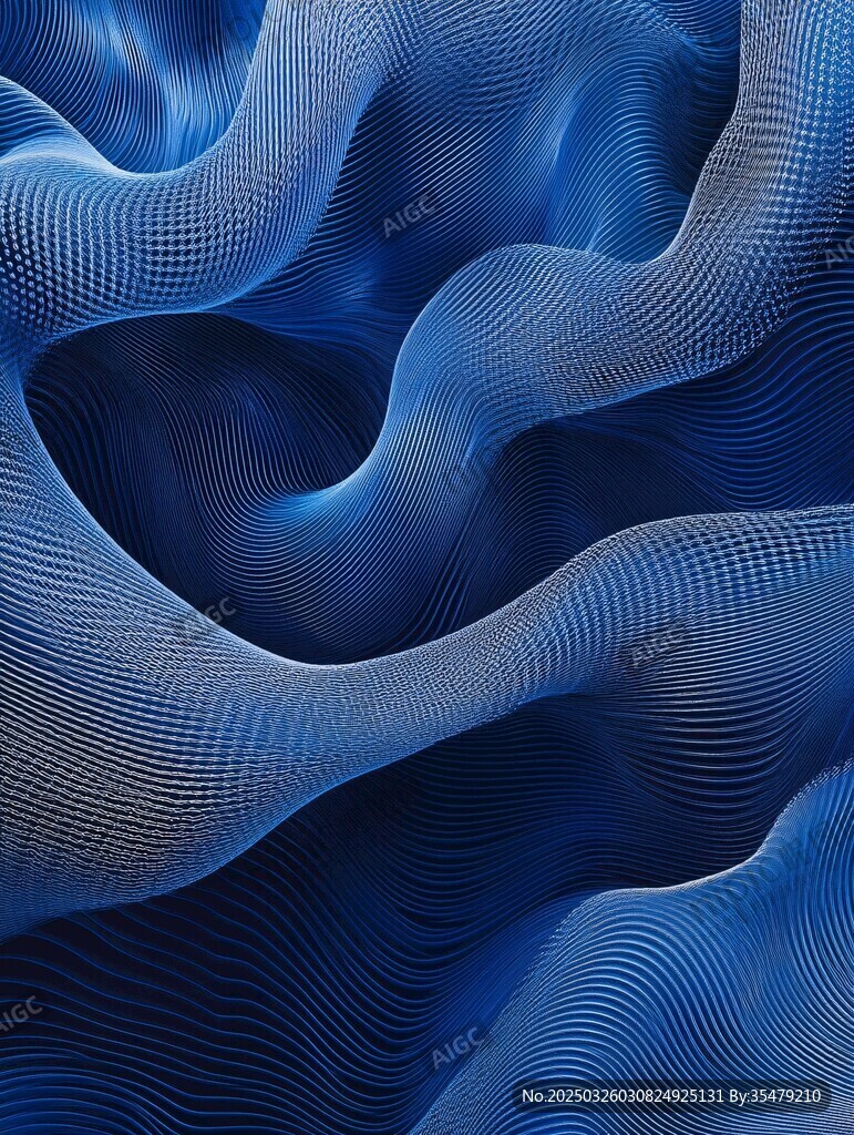 蓝色流动网格纹理背景