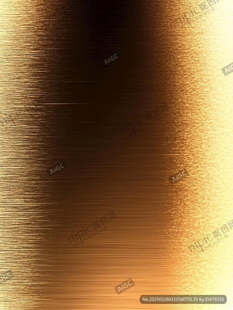 金色金属拉丝纹理背景