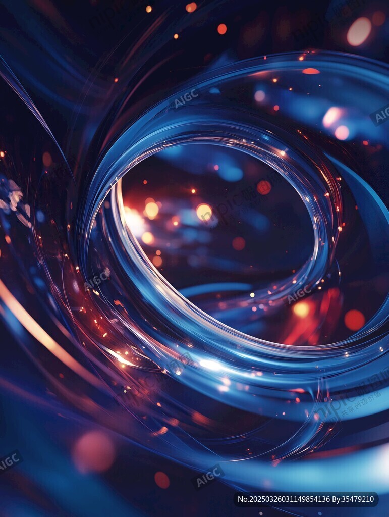 炫彩科技感环形光影特效