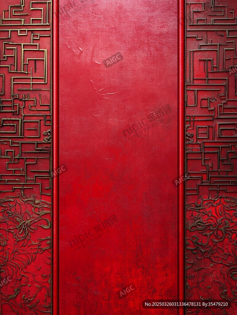 中式红门 传统精美纹饰