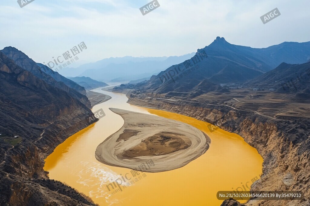 黄河乾坤湾壮丽风光