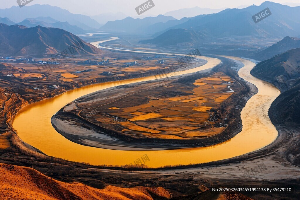 黄河乾坤湾壮丽风光