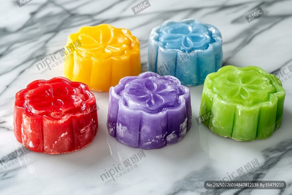 五彩斑斓的精美月饼