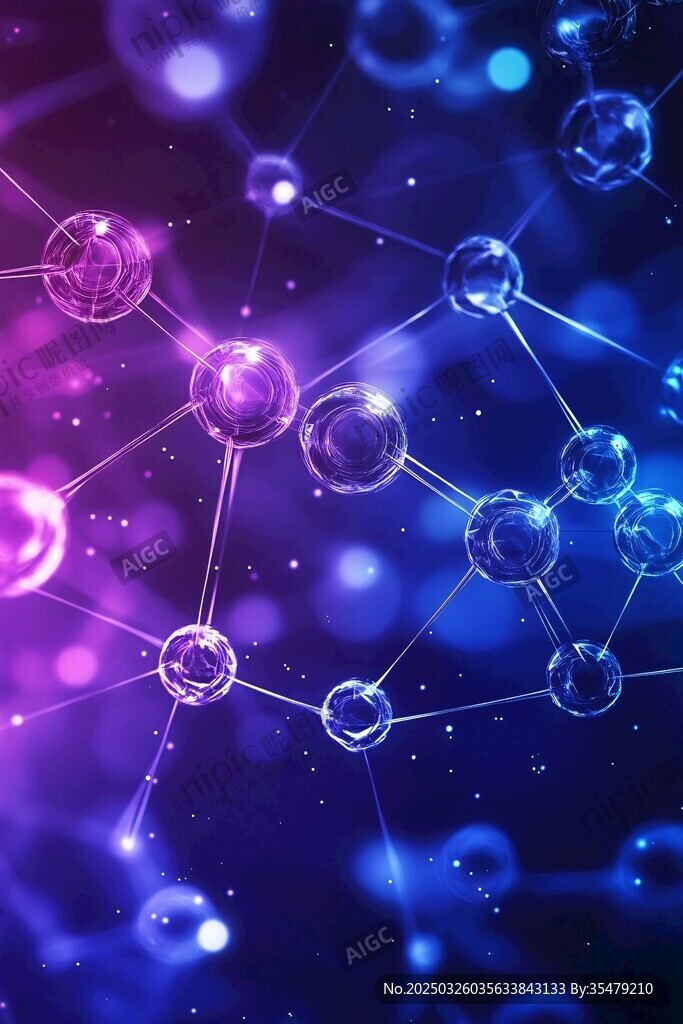 梦幻分子结构背景图