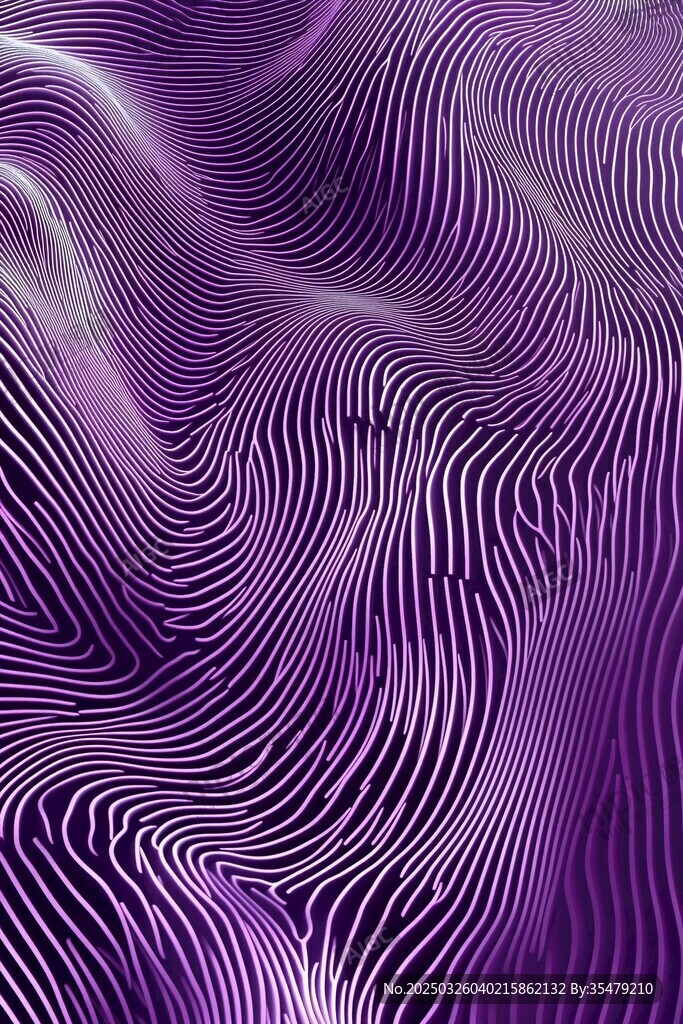 紫色波纹线条抽象背景图