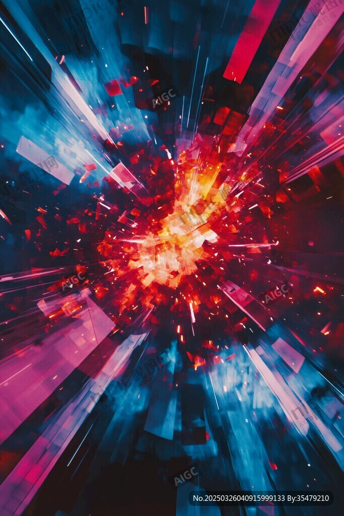 炫彩爆炸特效艺术画面