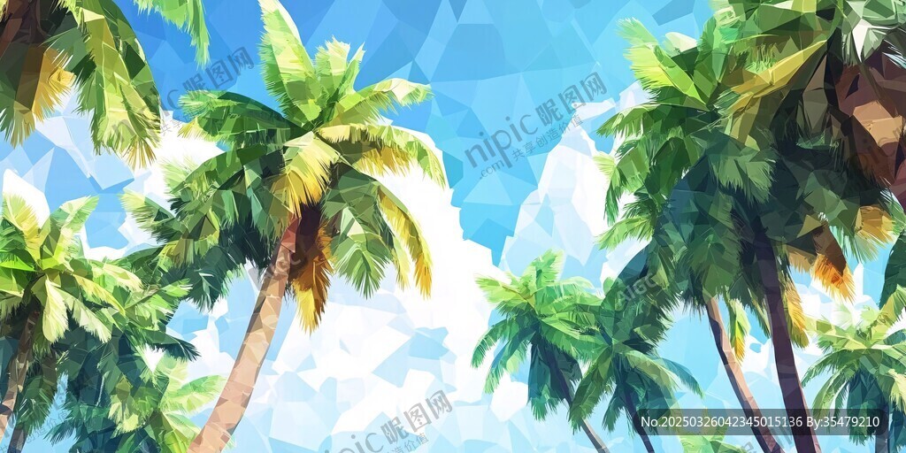 热带风情 蓝天椰林美景