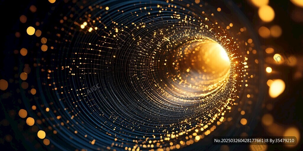梦幻金色粒子旋涡空间