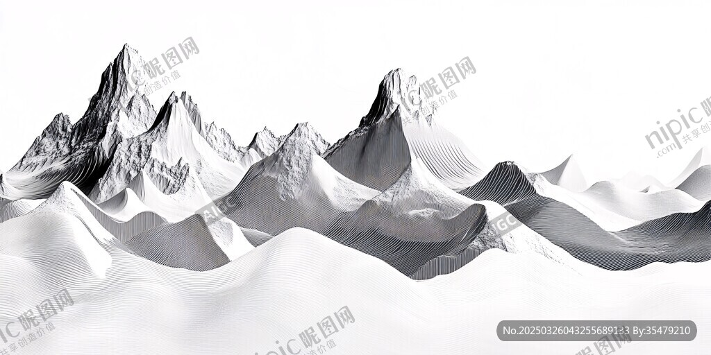 黑白雪山壮丽景观