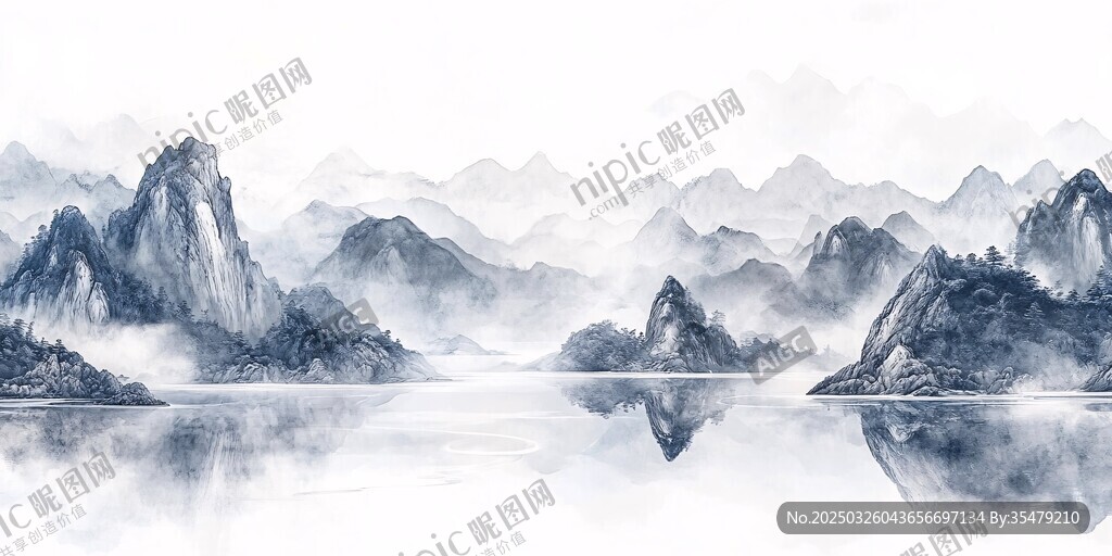 水墨山水意境图