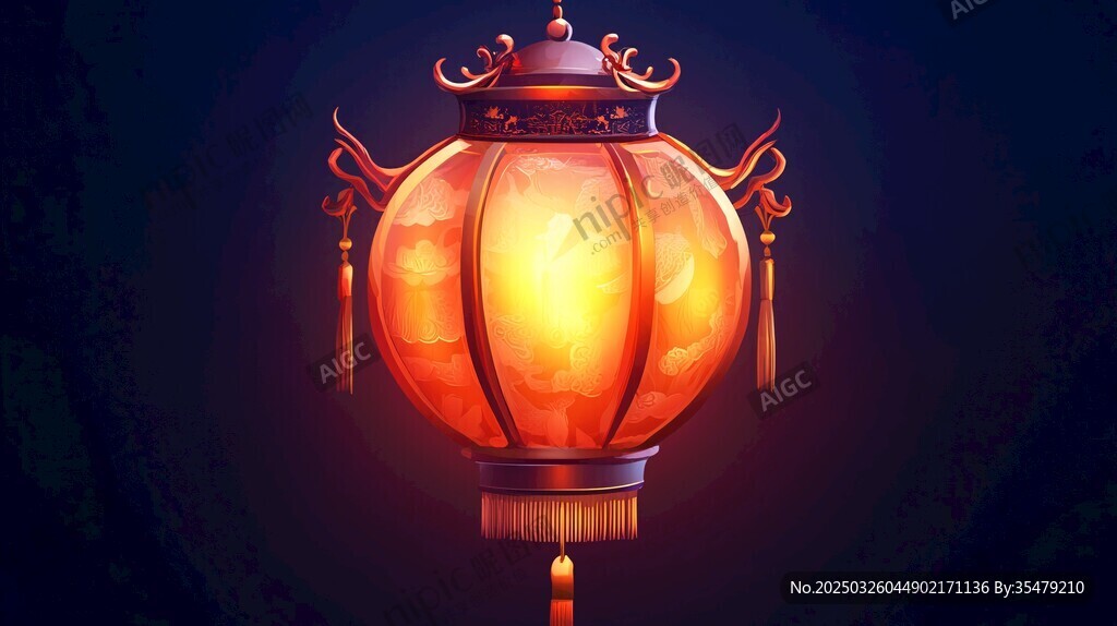 中式古风灯笼 点亮神秘夜色