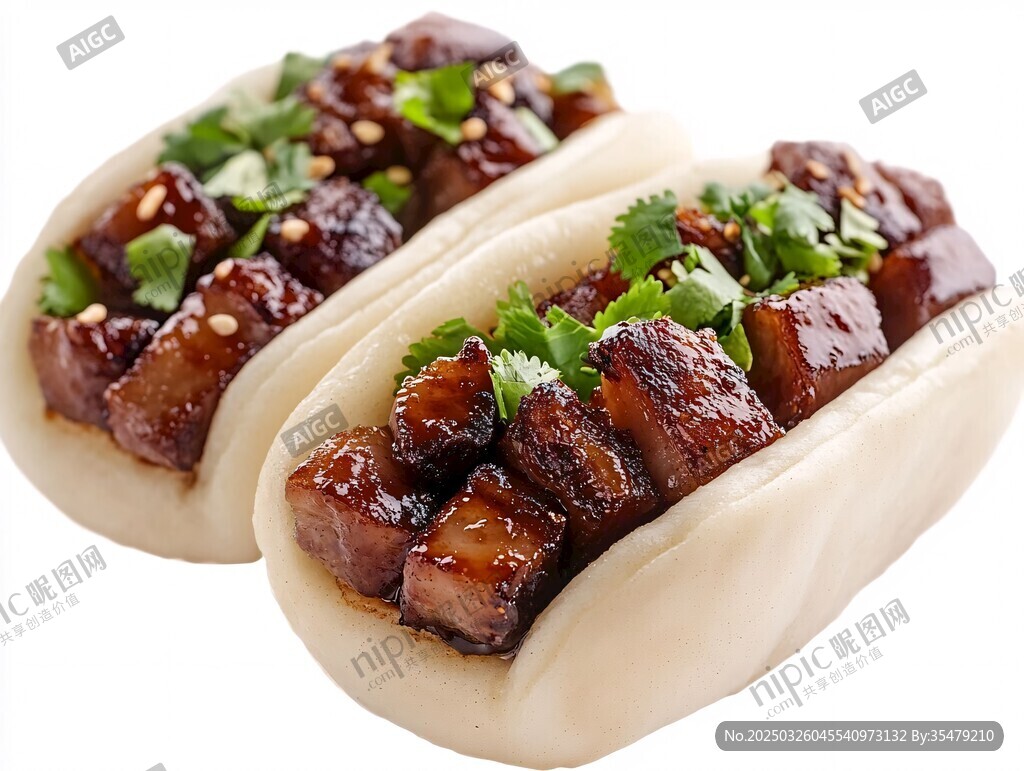 美味叉烧肉夹馍