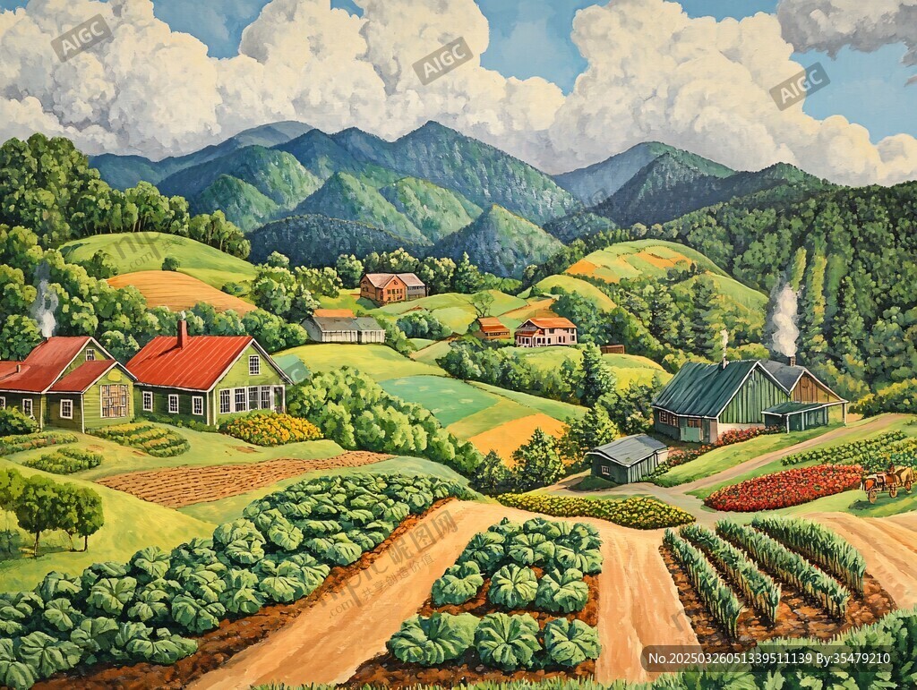 乡村田园风光美丽景致