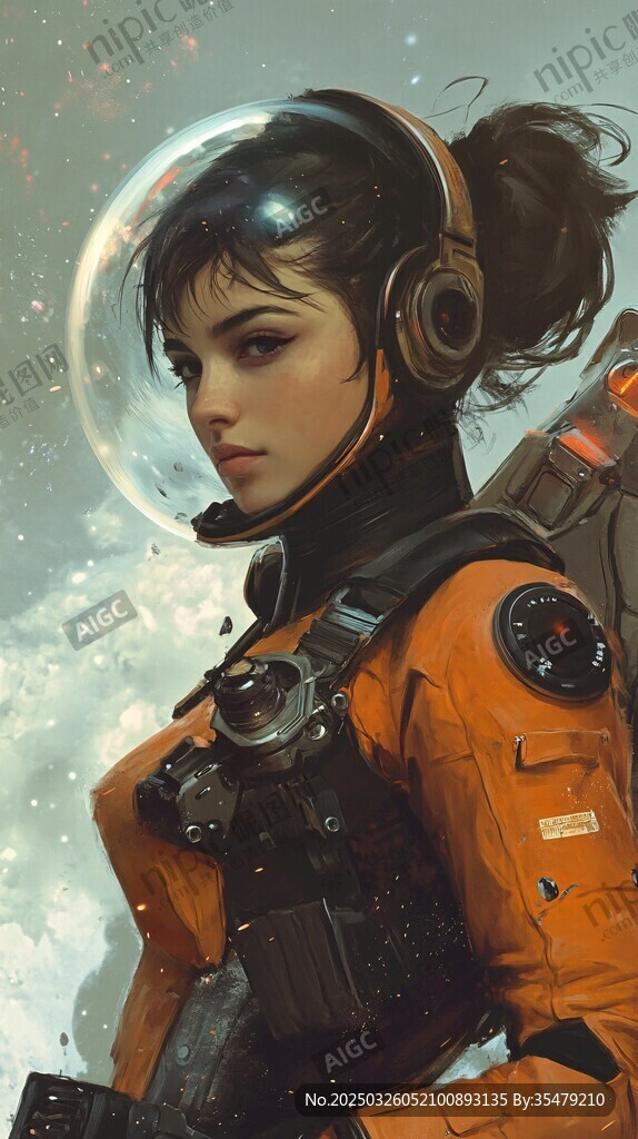 星际女宇航员的坚毅风采