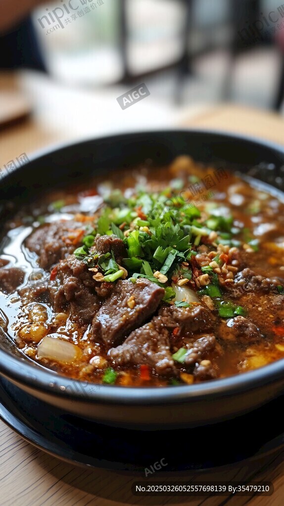鲜香水煮牛肉诱人上桌