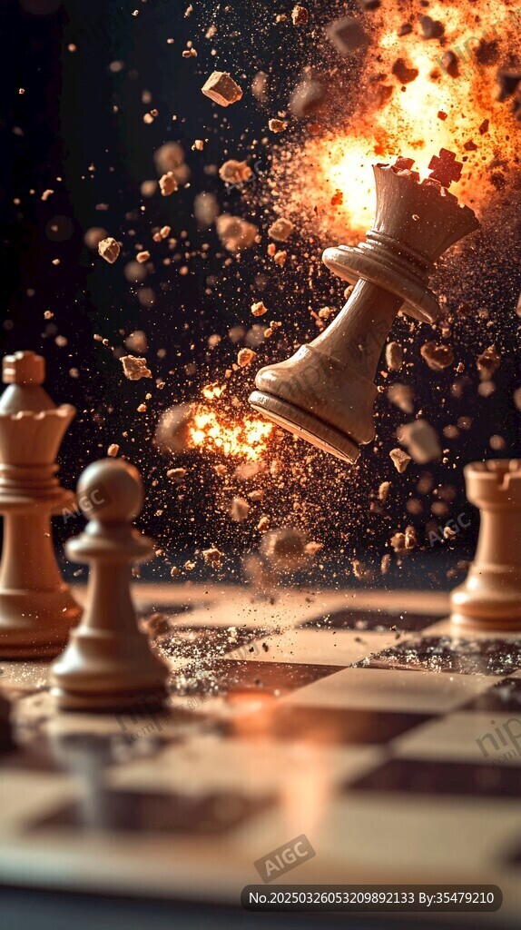 国王棋子爆炸瞬间