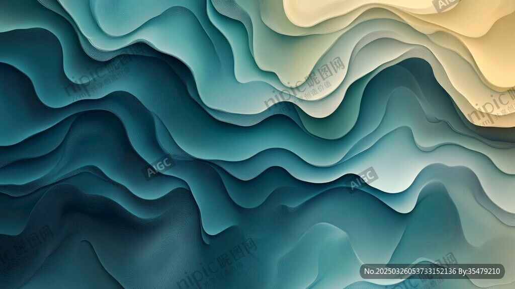 渐变波浪抽象纹理背景图
