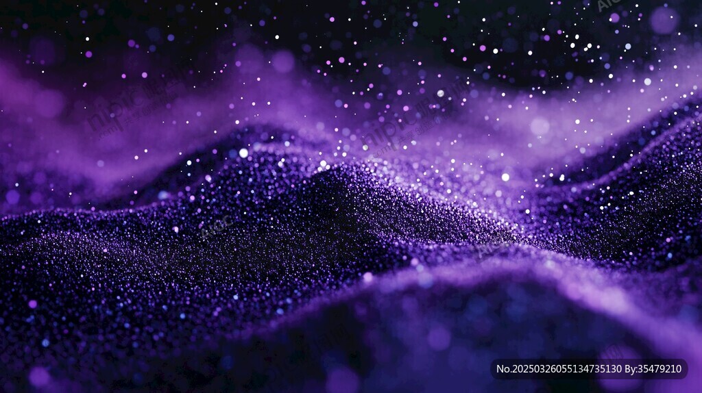梦幻紫色粒子流动背景