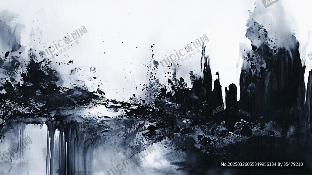 水墨意境山水图景