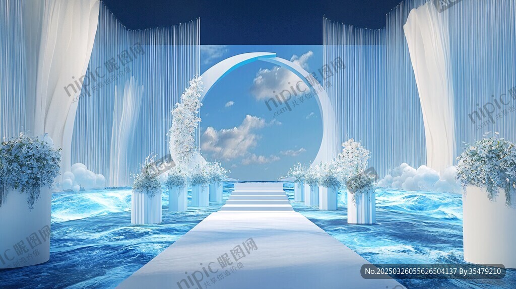 梦幻海洋主题婚礼仪式区