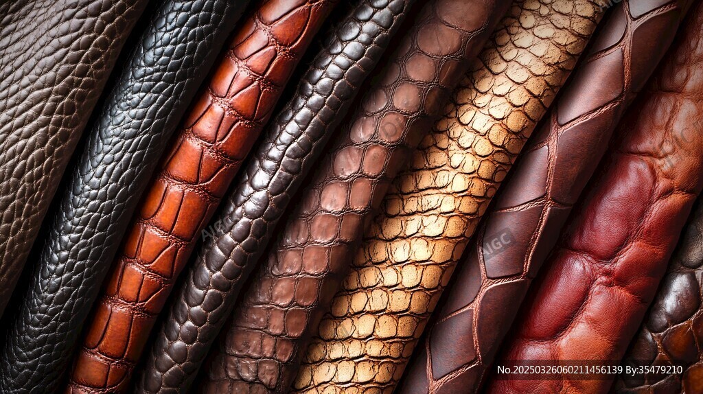 多样纹理皮革材质展示