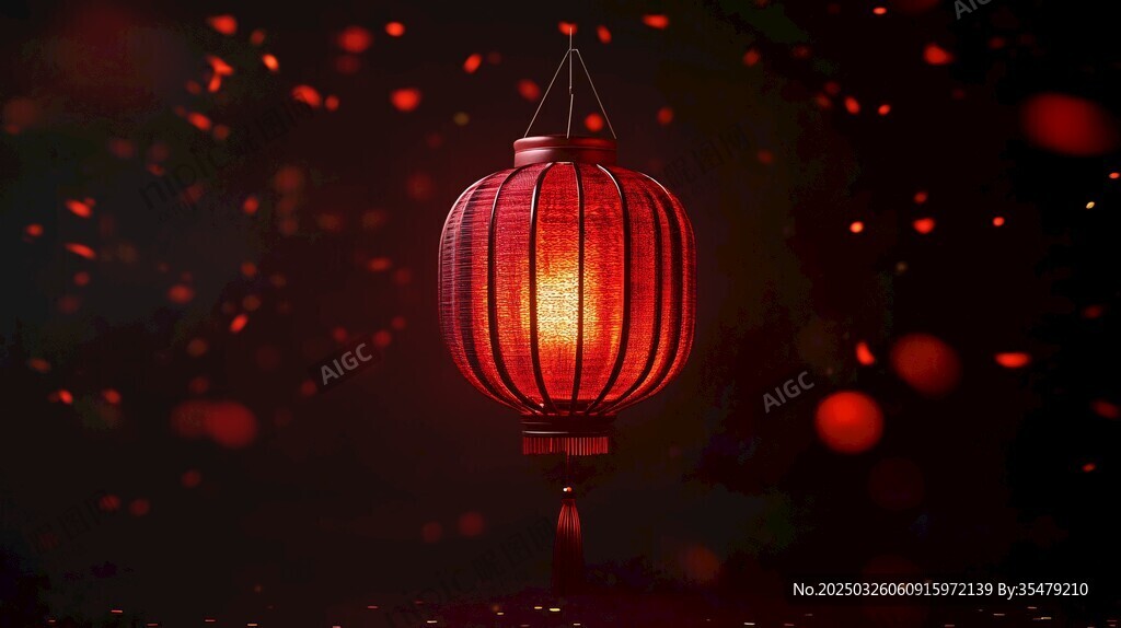 红灯笼点亮夜的浪漫