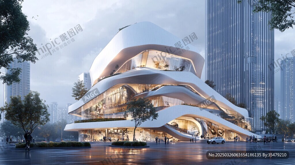 未来感现代艺术商业建筑
