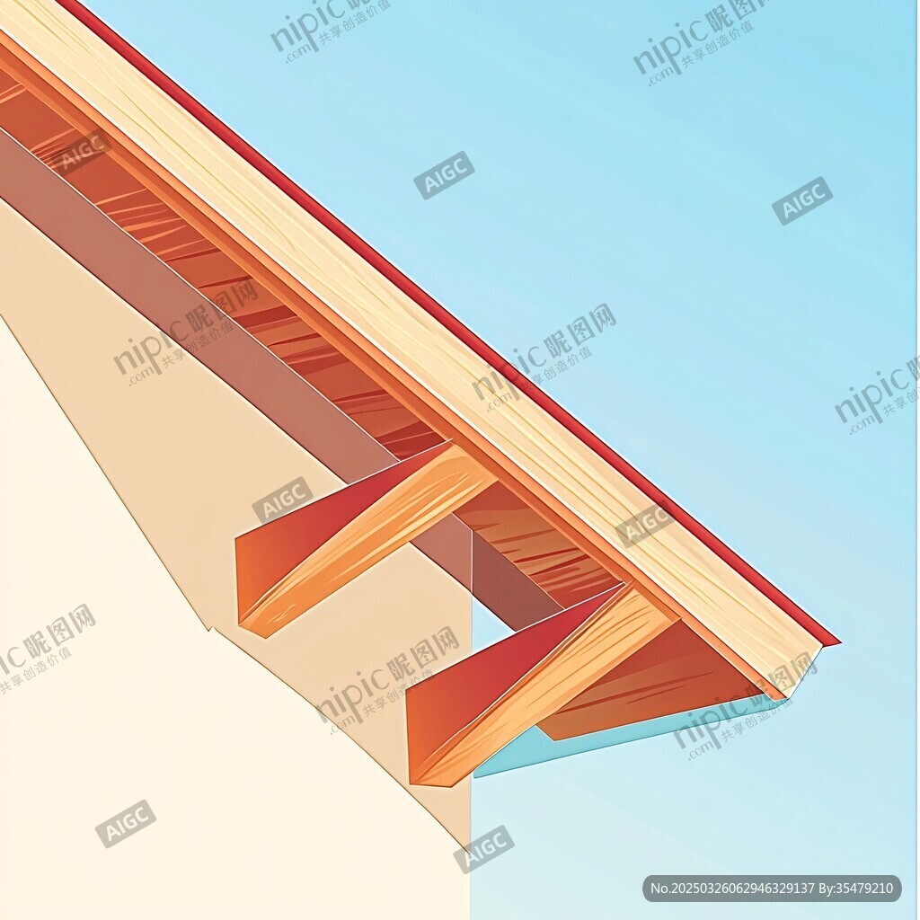 建筑屋檐结构设计示意图