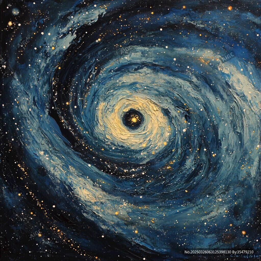 梦幻旋涡星系油画