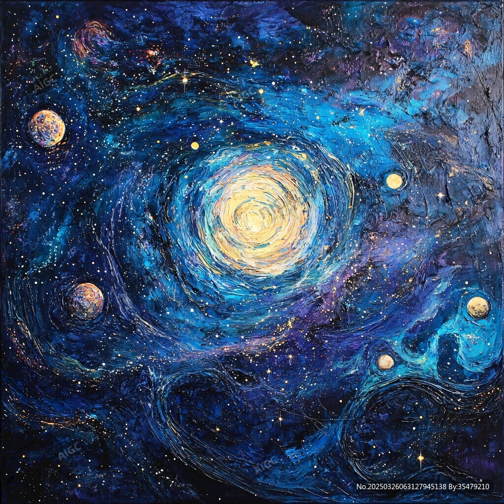 梦幻星空 璀璨星系与行星